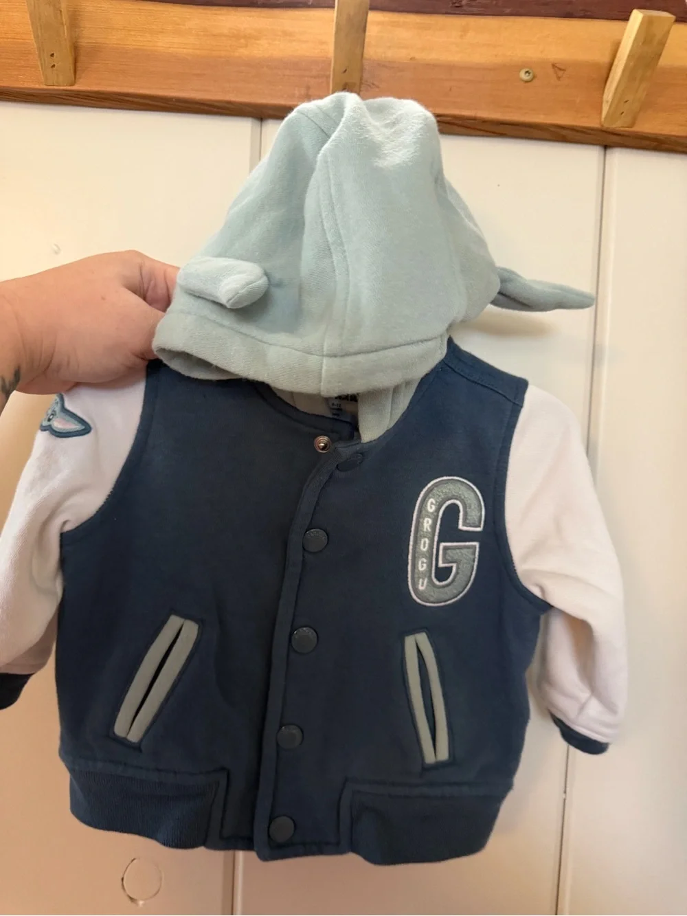Baby Gap Star Wars Grogu Baby Yoda 3D Ear Hoodie Jacket 6-12M